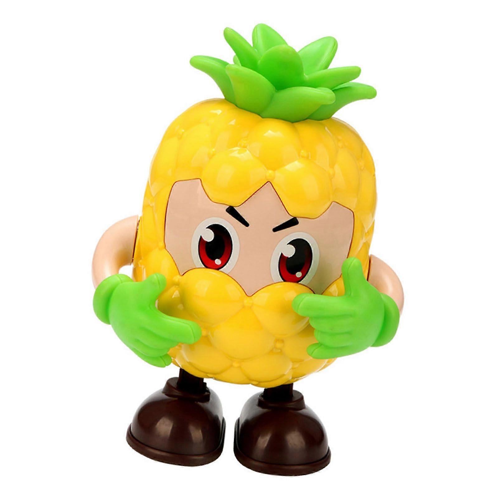Multipurpose electric pineapple toy that imitates speech and comes with bright lights