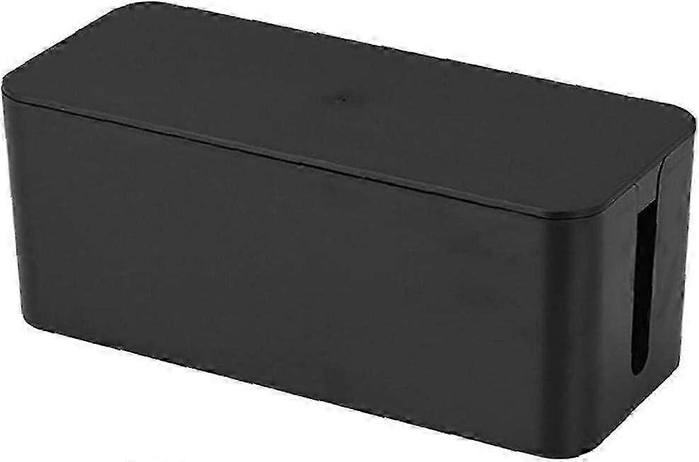 Cable Storage Box - Anti-Dust Organizer Case for Tidy Cable Management in Black - Home & Office Storage Solution