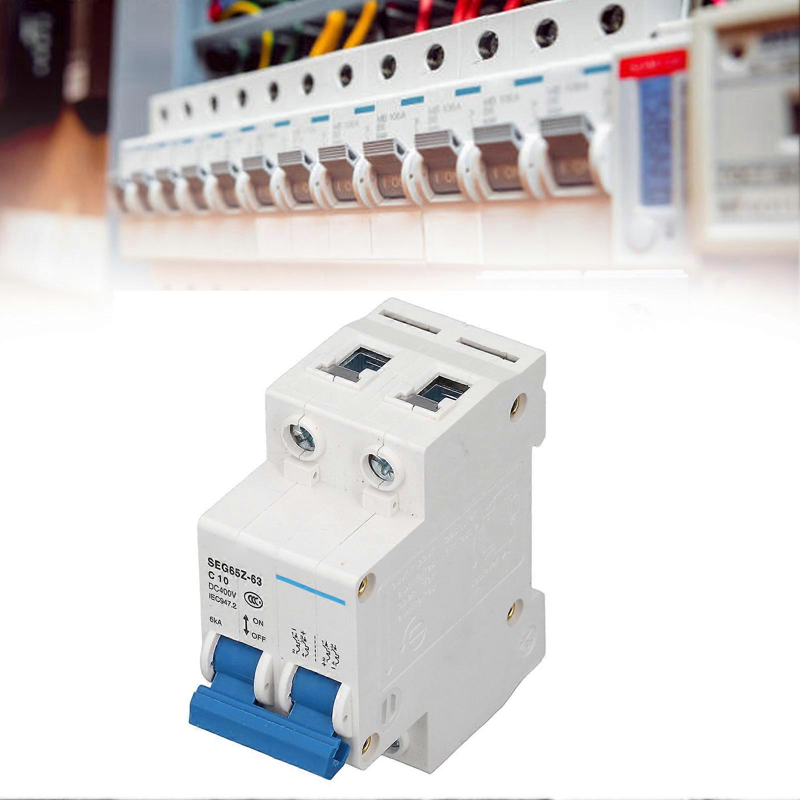 DC-Miniatur-Leistungsschalter 2P 6KA 400V Luftschalter für Solar-PV-Systemmodule Raster C10 10A 