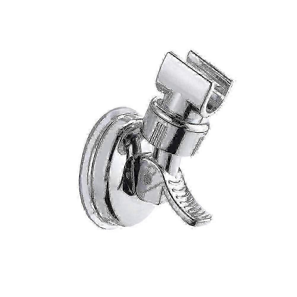 Adjustable Shower Head Holder with Suction Cup - No Drill Chrome Bracket for Easy Installation & Secure Fit