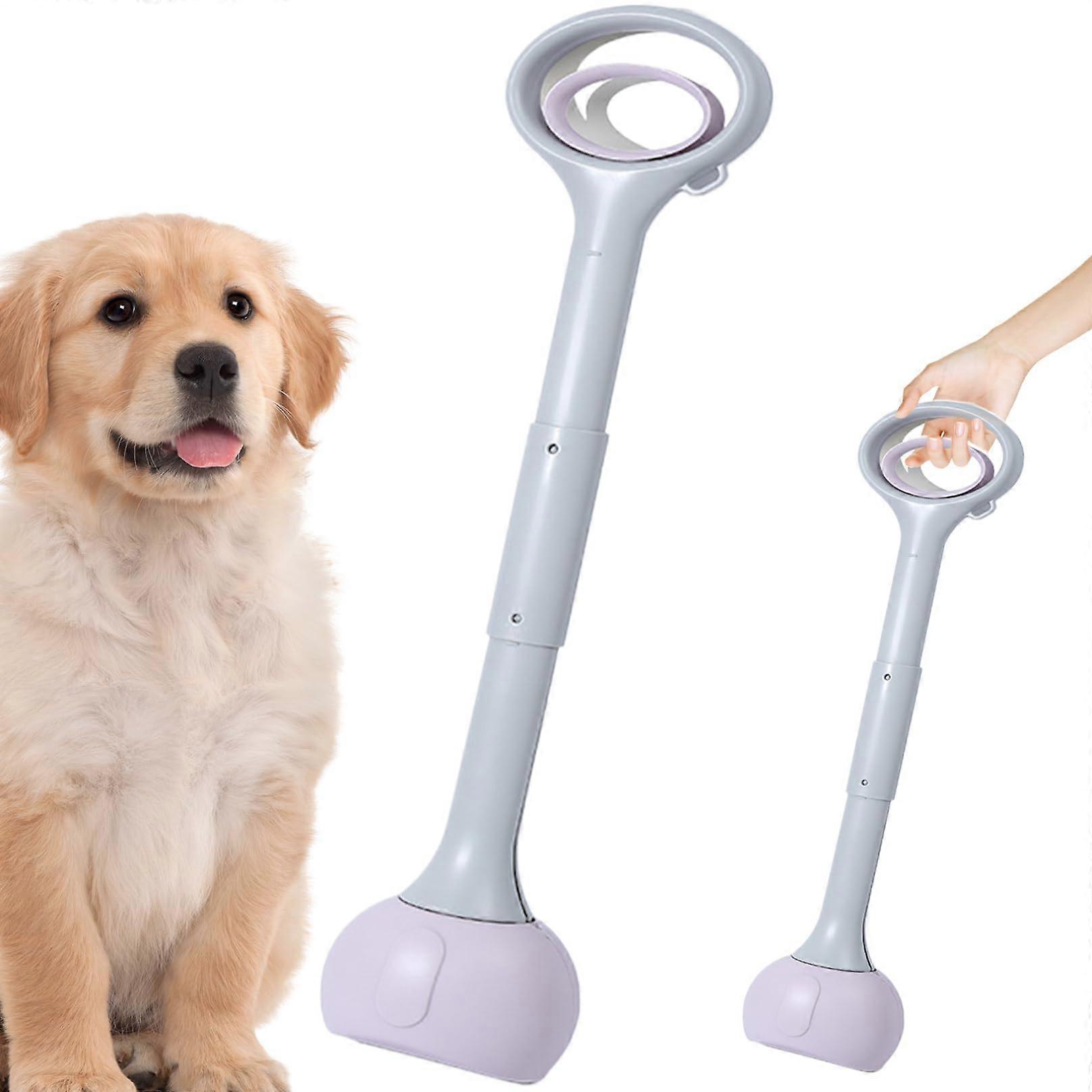 1 x Dog Pooper Scooper, 27.6 Fold Pooper Scooper with Long Handle, Plastic Portable Pooper Scooper, Large Capacity for Garden, Grass, Gravel