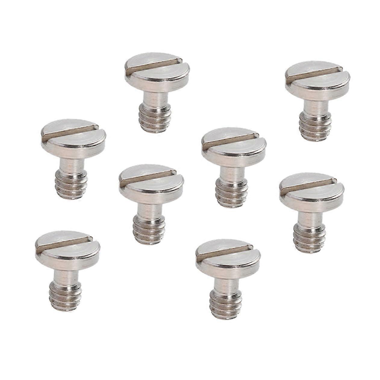 Camera Quick Release Plate Tripod Screw Accessories Iron Silver Pack of 8