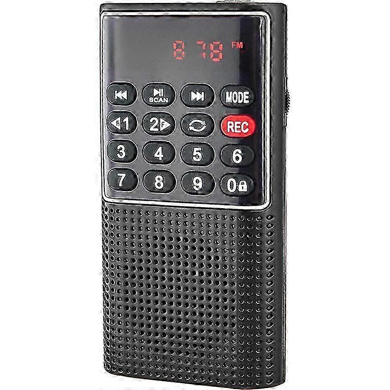 l-328 Small Portable Radio, Rechargeable Portable Radio with Recording Function, Support MP3 / TF