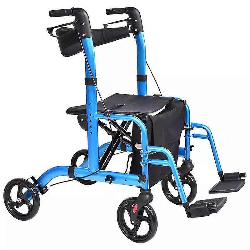 Lightweight, Foldable StandUp Rollator, Lightweight, Foldable Aluminum Rollator for Seniors, Lightweight Walking Aid with Seat
