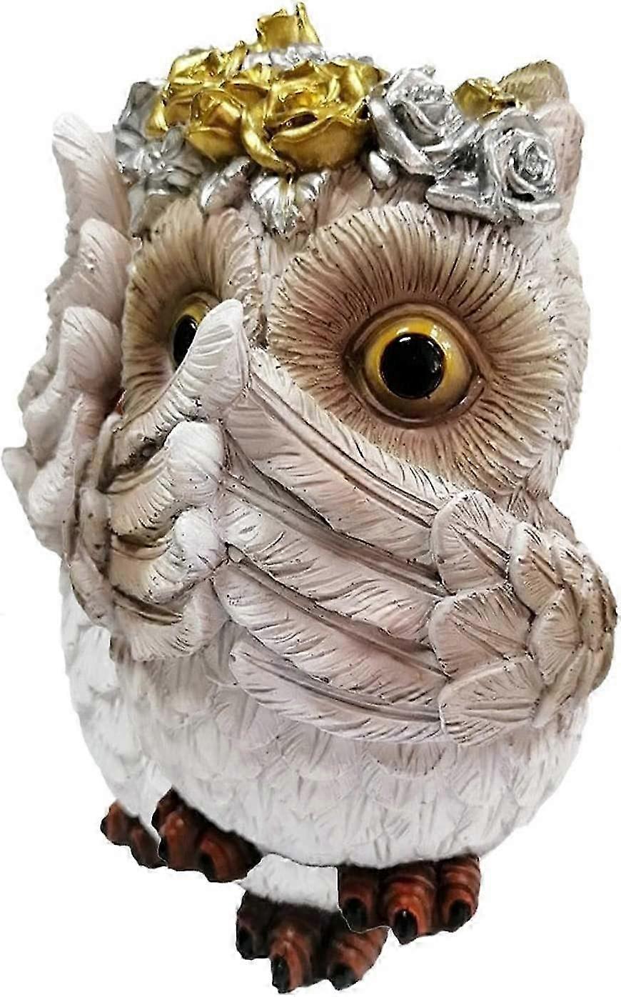 Owl Statue,Halloween Decorations Owls Decor - Resin Owl Decor Owl Statue Cute Resin Ornament for Office Home Garden