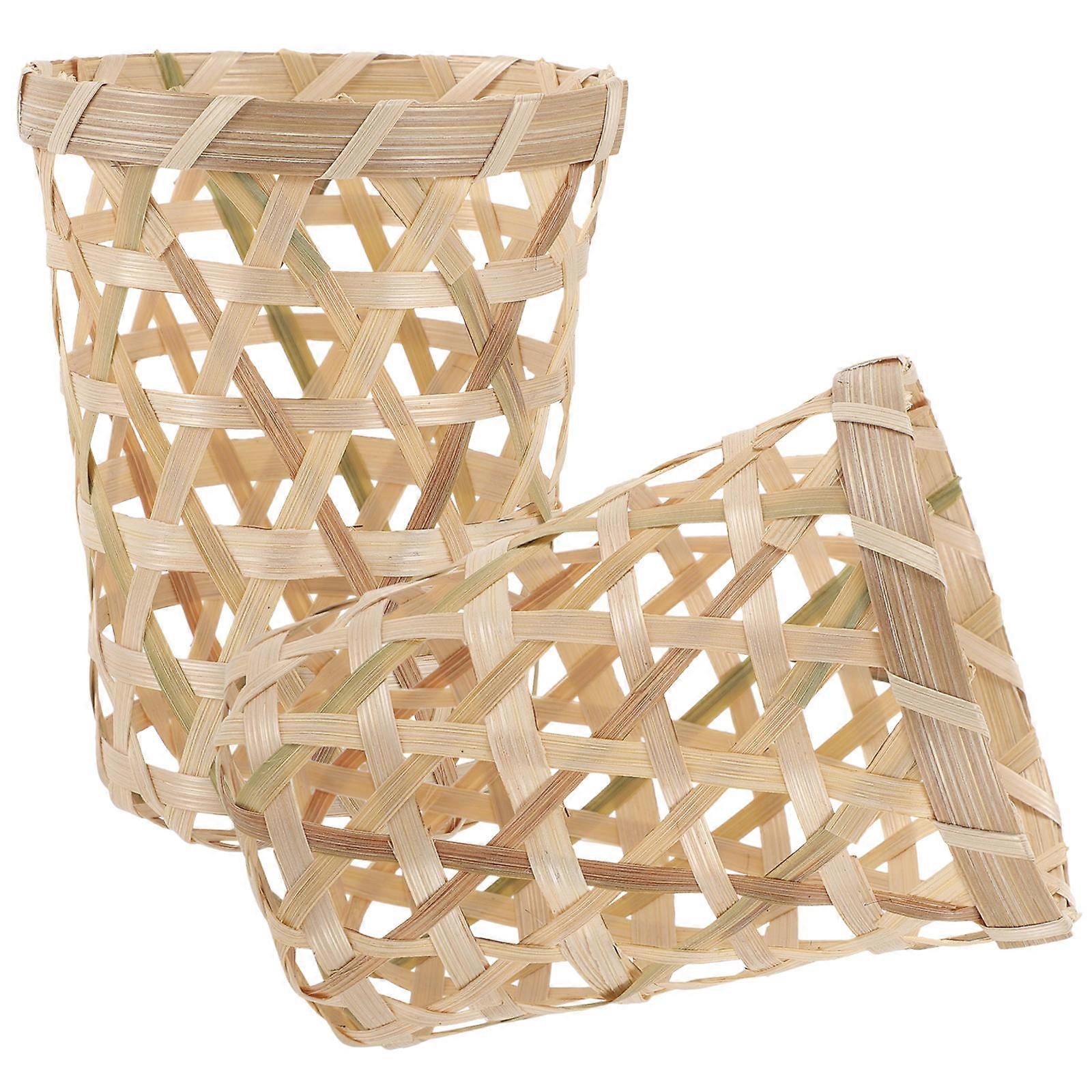 Milk Tea Basket for Storage 2Pcs Woven Holders