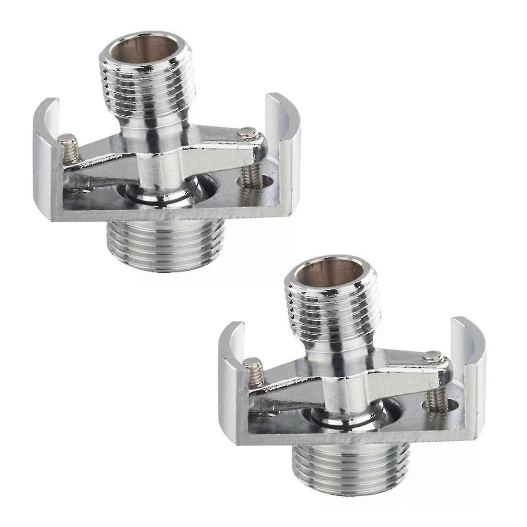 2x Angled Shower Head Intake Pipe with Copper Screws