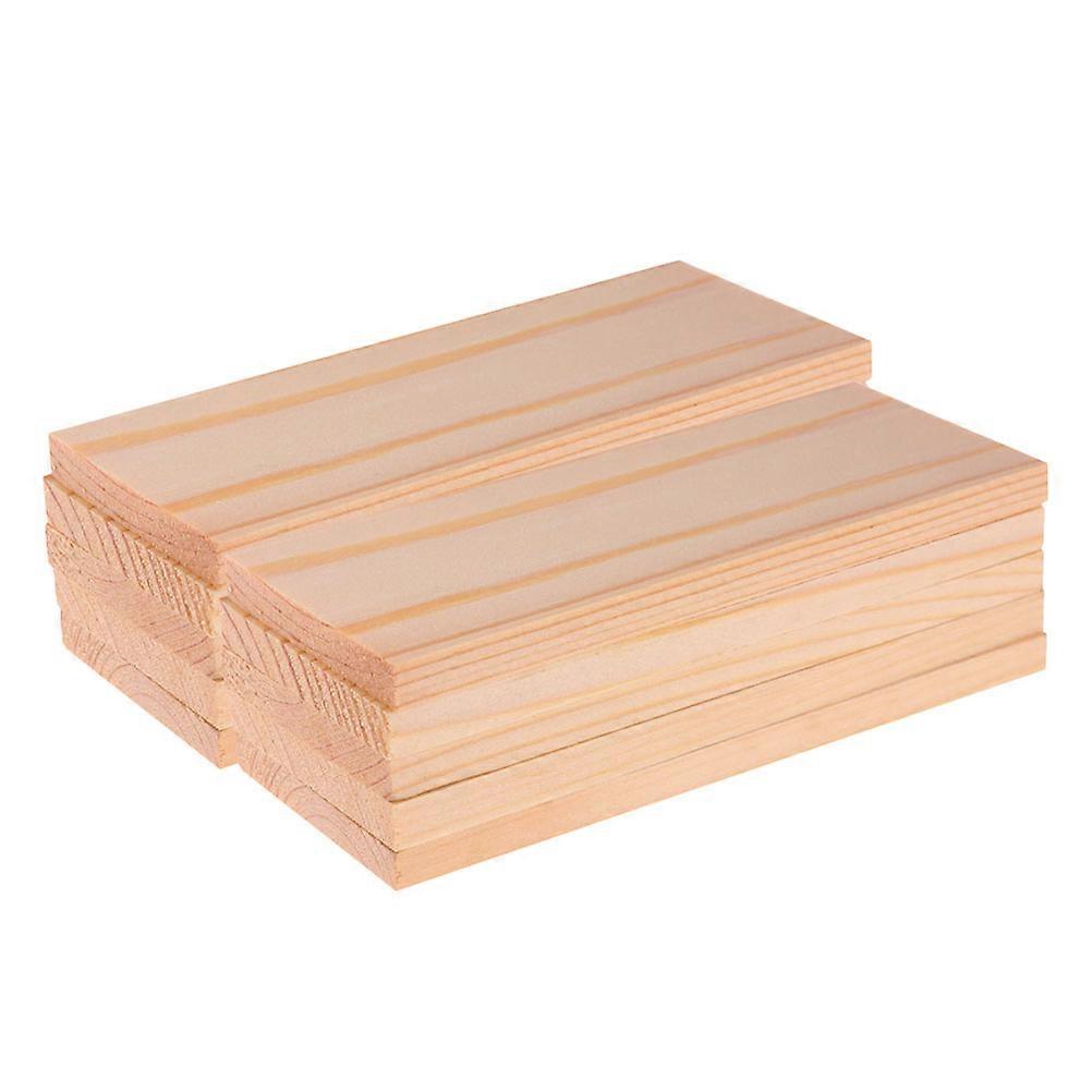Wooden Unpainted Board Rectangular Pine Board Diy Projects Artists Khaki 10pcs