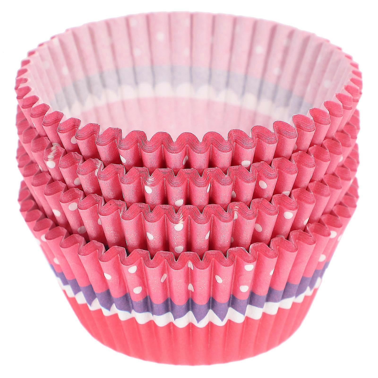 Watermelon Red Paper Cupcake Liners for Baking High Temperature Resistance Greaseproof 100pcs