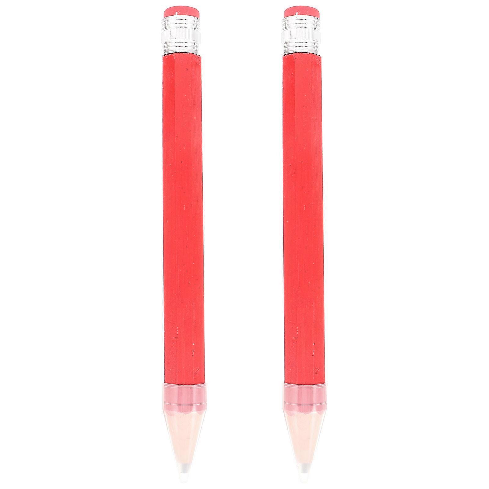 Large Writing Pencil with Plastic and Big Eraser for Activities 35cm Red