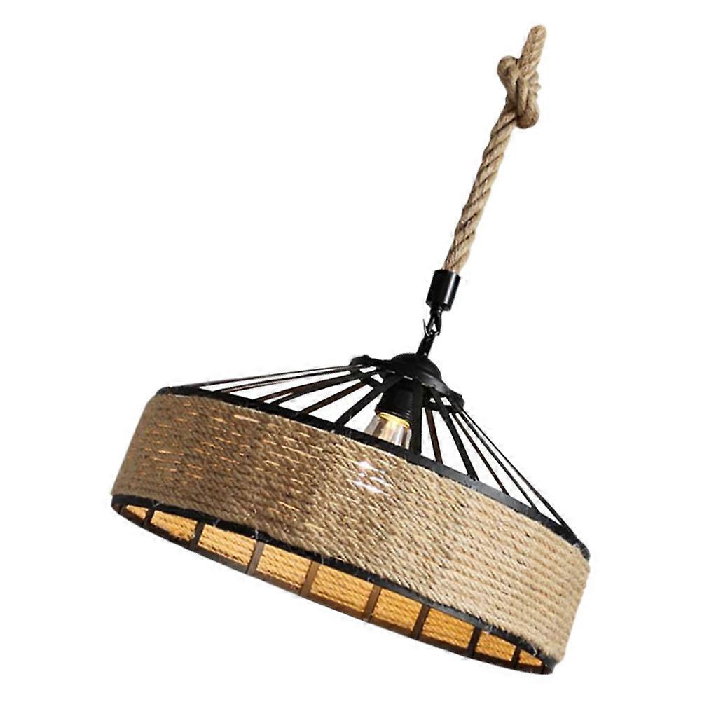 Retro Style Chandelier Cover Made of Durable Hemp Rope for Decor Adjustable 1 Meter