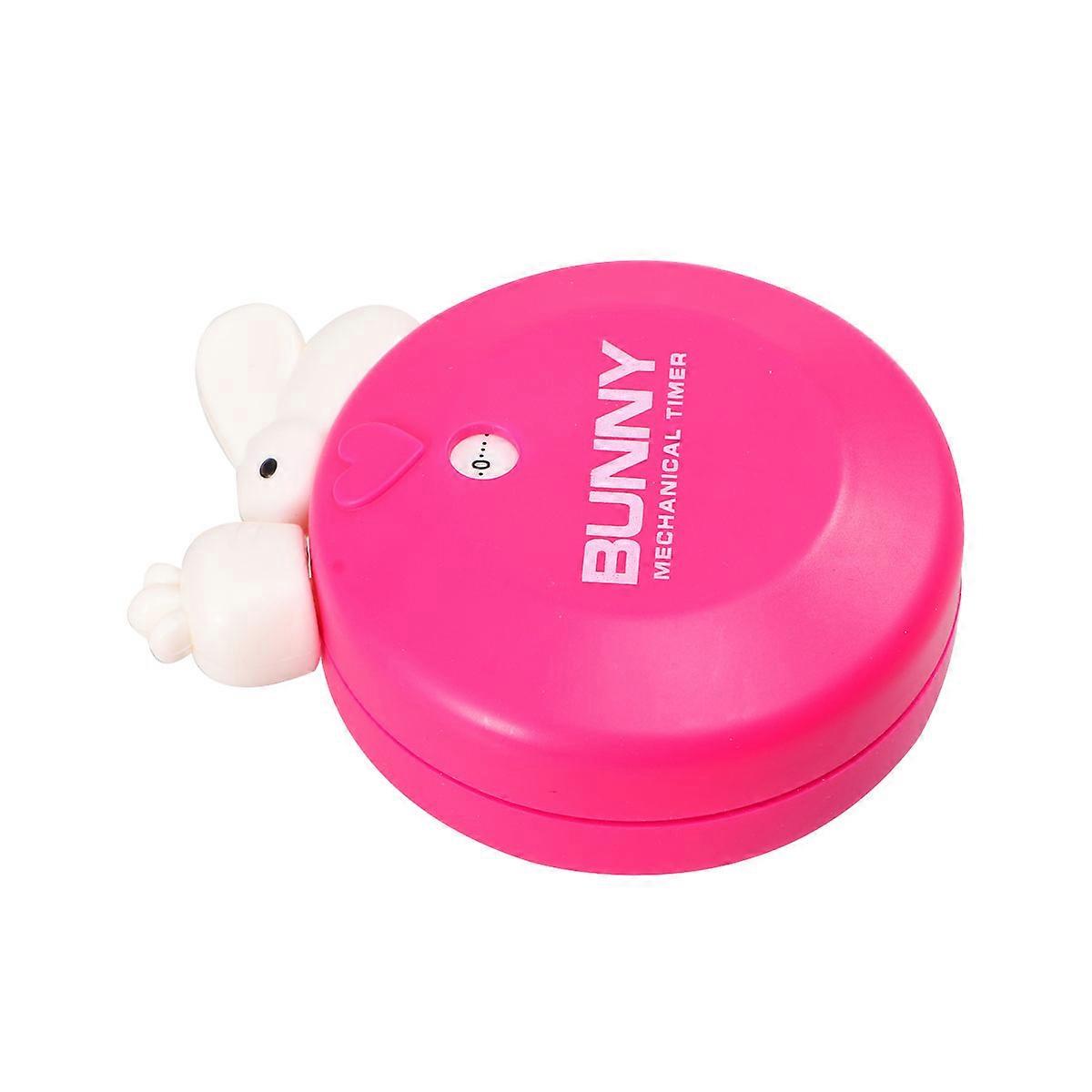 Rosy Rabbit Shaped Kitchen Timer for Home Use Cute Plastic Countdown Reminder 5.5 Inches