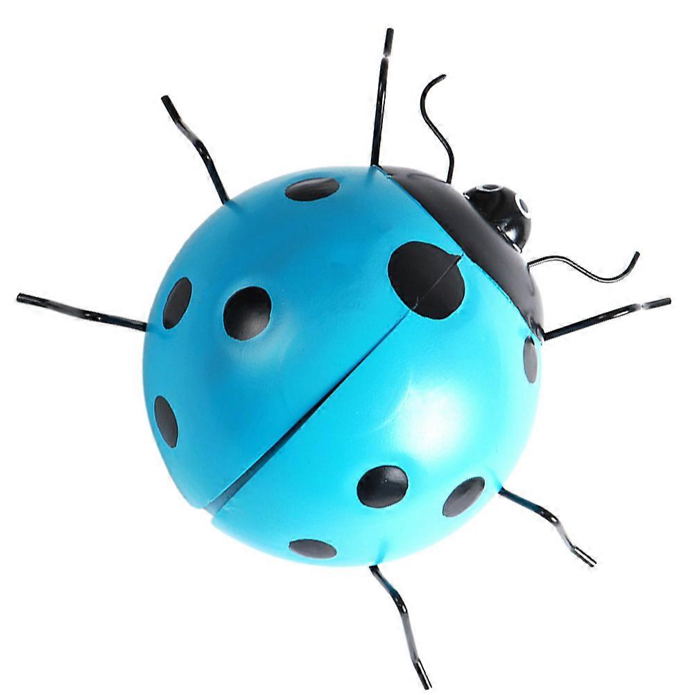 Large Iron Ladybug Ornament   Realistic Garden Decor for Outdoor & Indoor Use to Enhance Lawns, Backyards, and Home Spaces