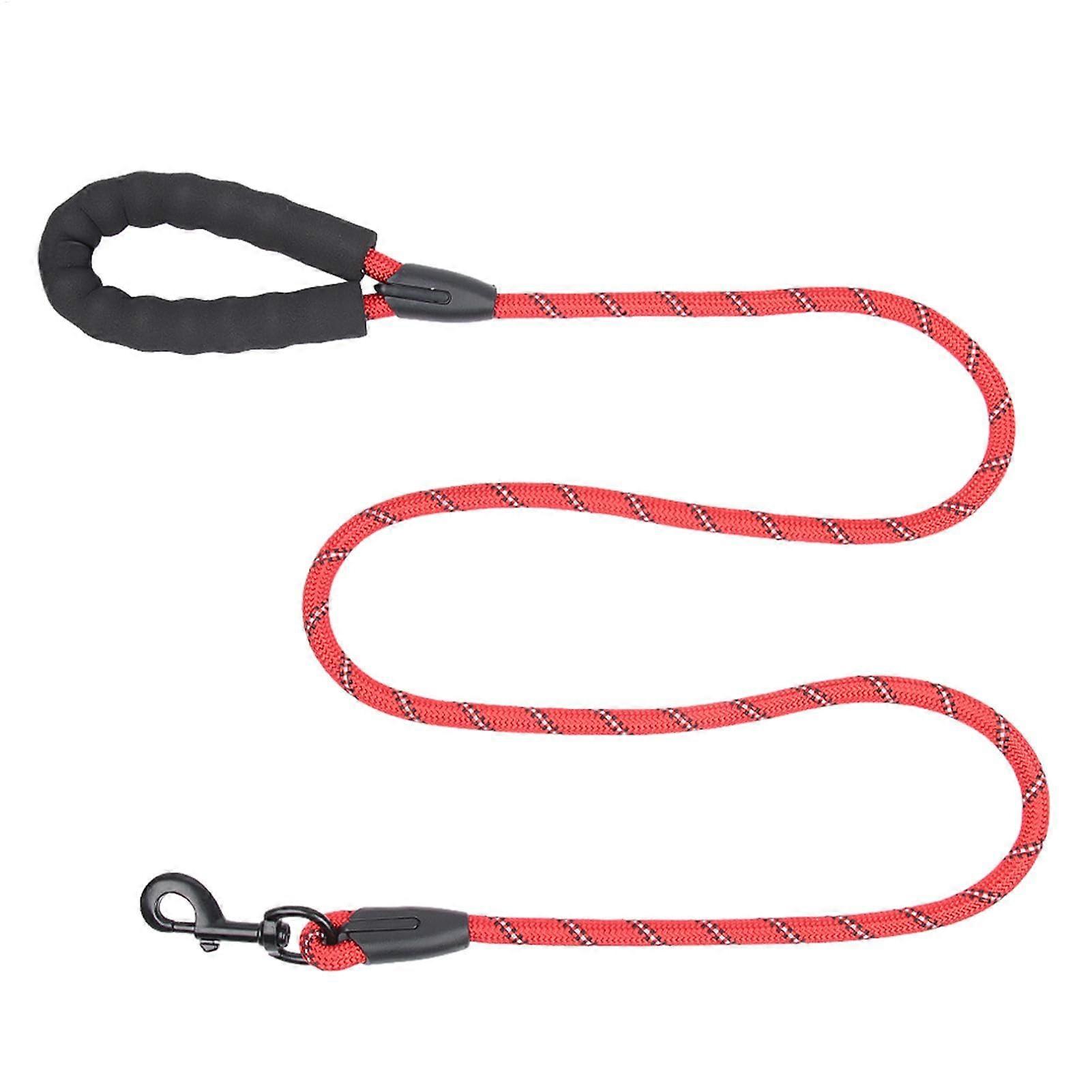 Retractable Dog Leash For Large Dogs | Training Leash | Durable Red Extendable Rope Leash With 12.7 Cm Stop Cord