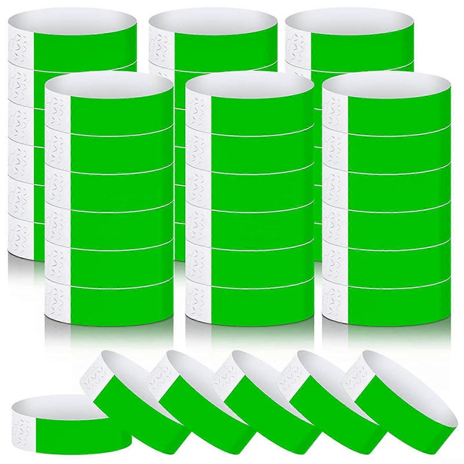 600 pieces of effortless guest identification neon waterproof wristbands with secure closure for various occasions (Green)'