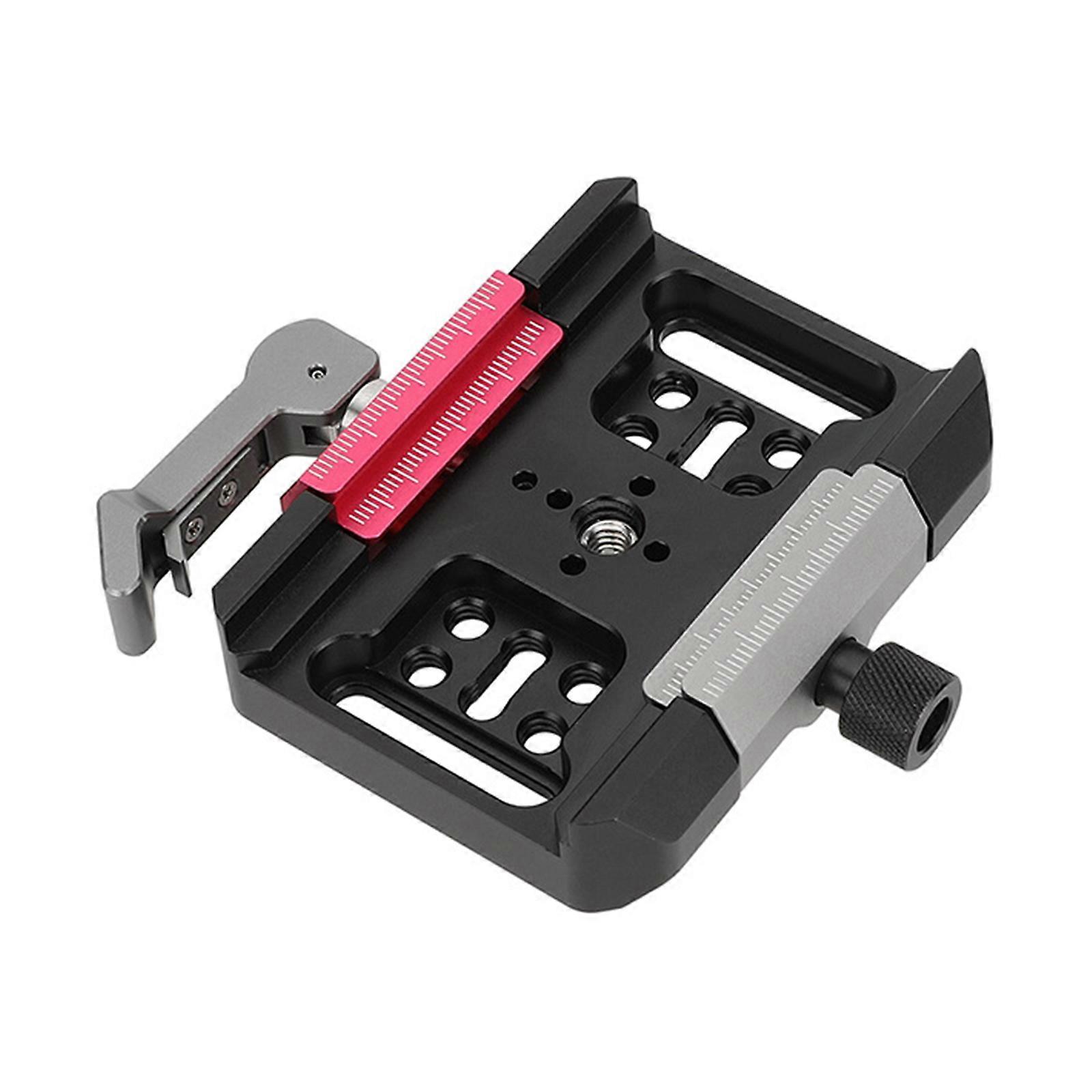 Quick Release Base Double Standard Aluminum Alloy Camera Mount Adapter Clamp for Photography Tripod with Digital Scale Multicolor