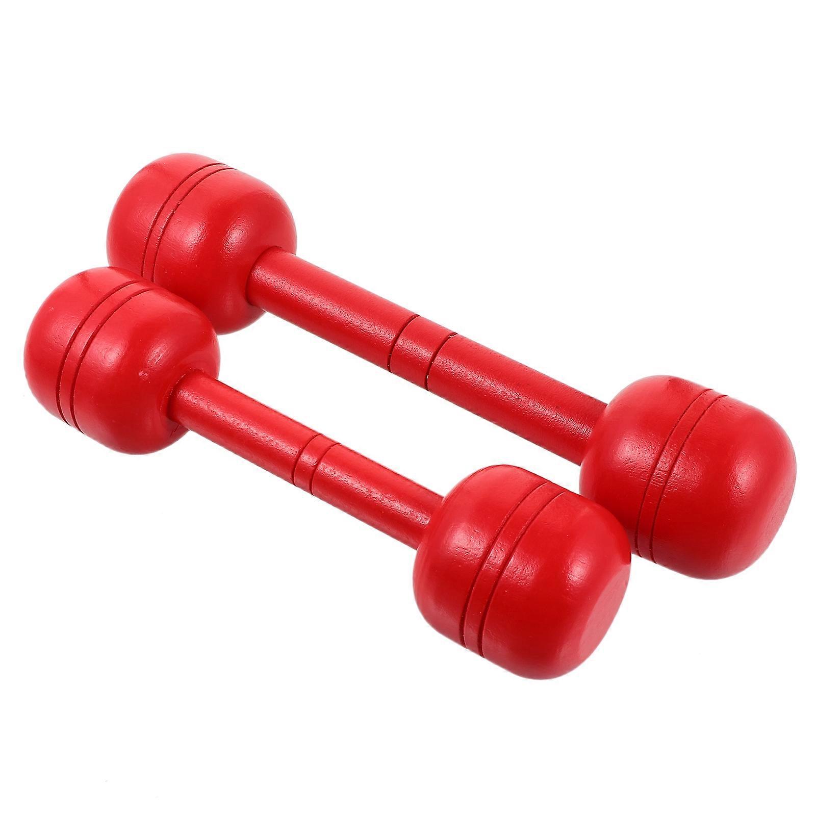 Wooden Dumbbells Set for Kindergarten Gymnastics Dance Outdoor Play and Arm Coordination Training