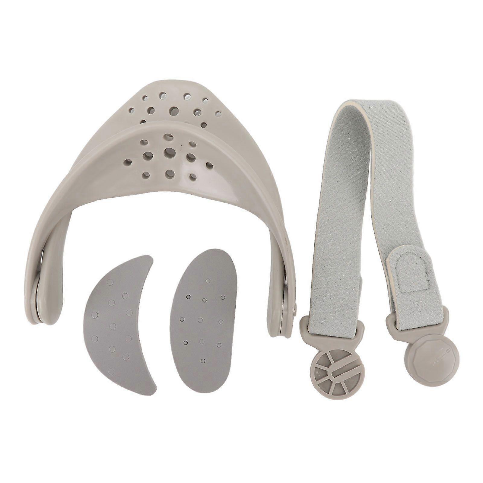 Adjustable Neck Support Comfortable Breathable Effective Neck Traction Device for Home Office Use Silver Gray