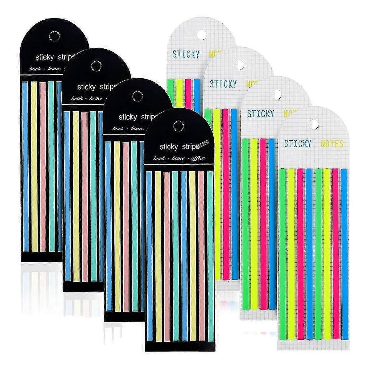 1280-Piece Morandi Highlighter Tape Set - Transparent Page Markers for Study