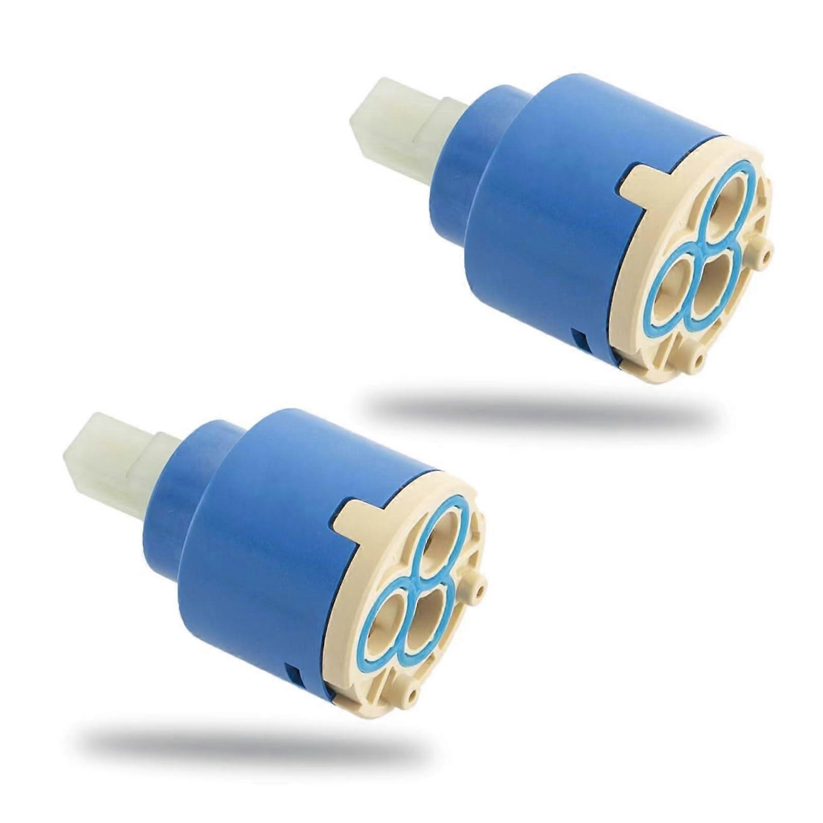 Ceramic Cartridge 35mm Upgrade Version Pack of 2 Double Seal for Single Lever Kitchen Mixer Taps and Shower Fittings Durable