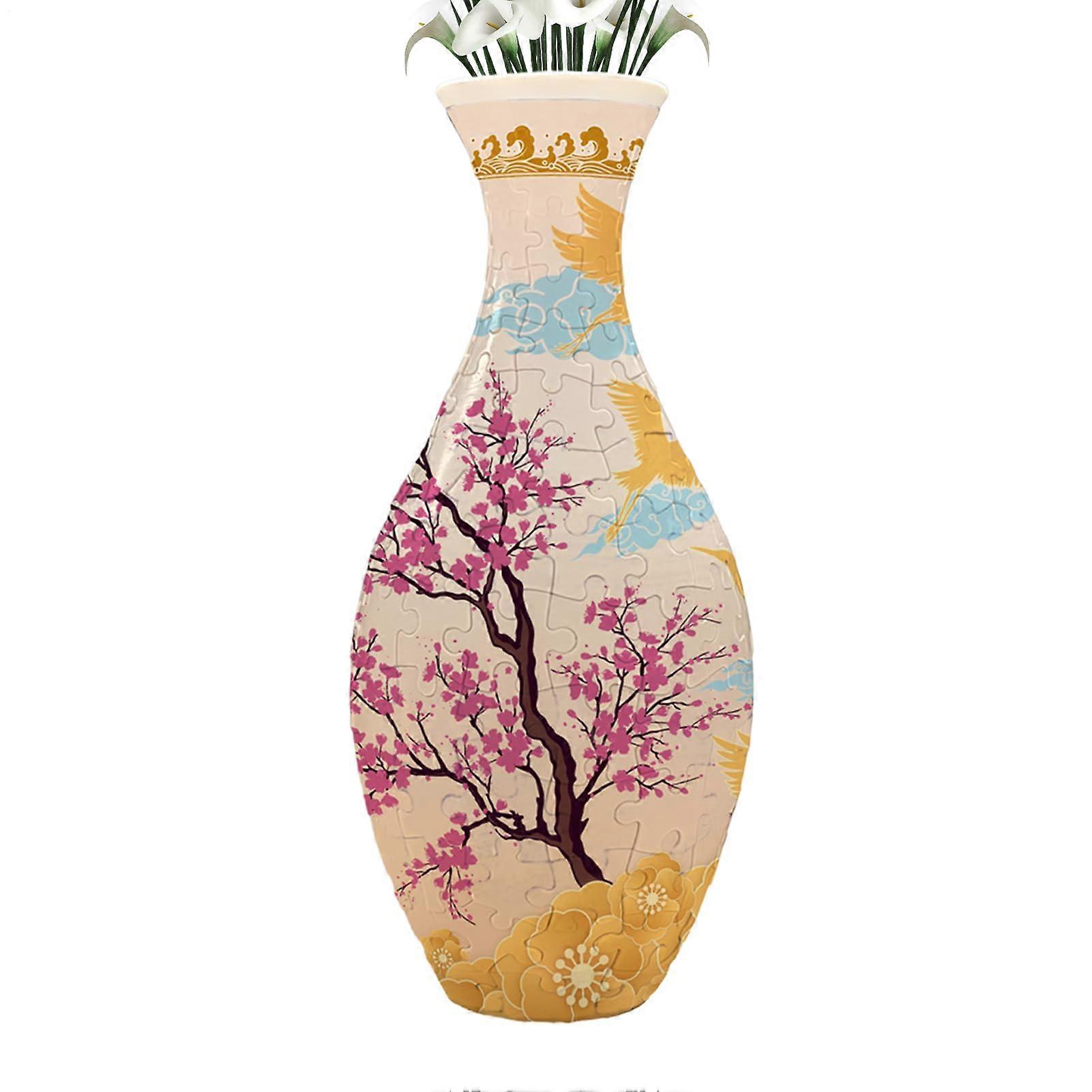 Flower vase, plugin puzzle vase handicraft spatial decorative object for living room, bedroom, study, kitchen