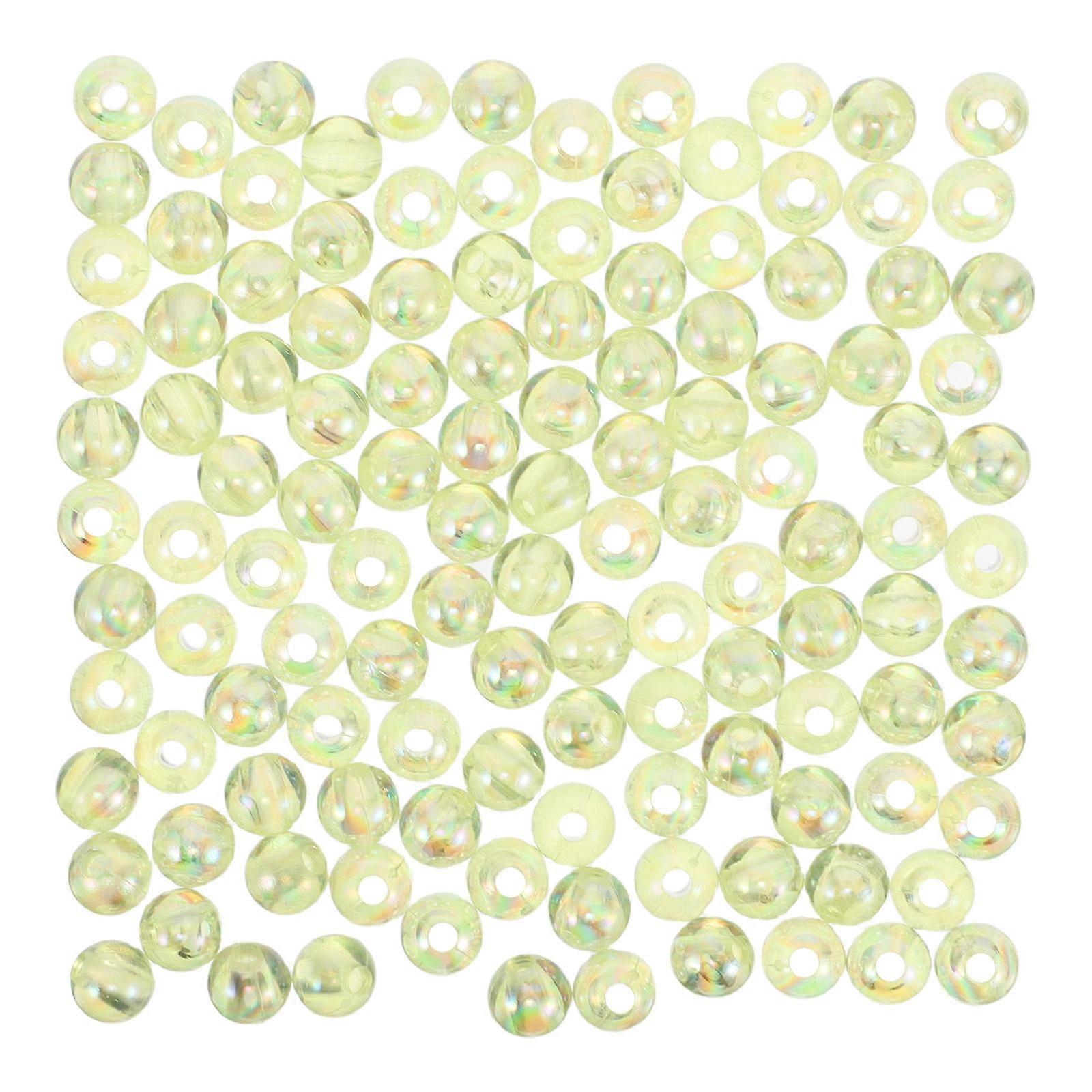 Jewelry Making Beads Diy Necklace Beads Iridescent Transparent Round Acrylic Beads for Crafting Diy Projects 1Set