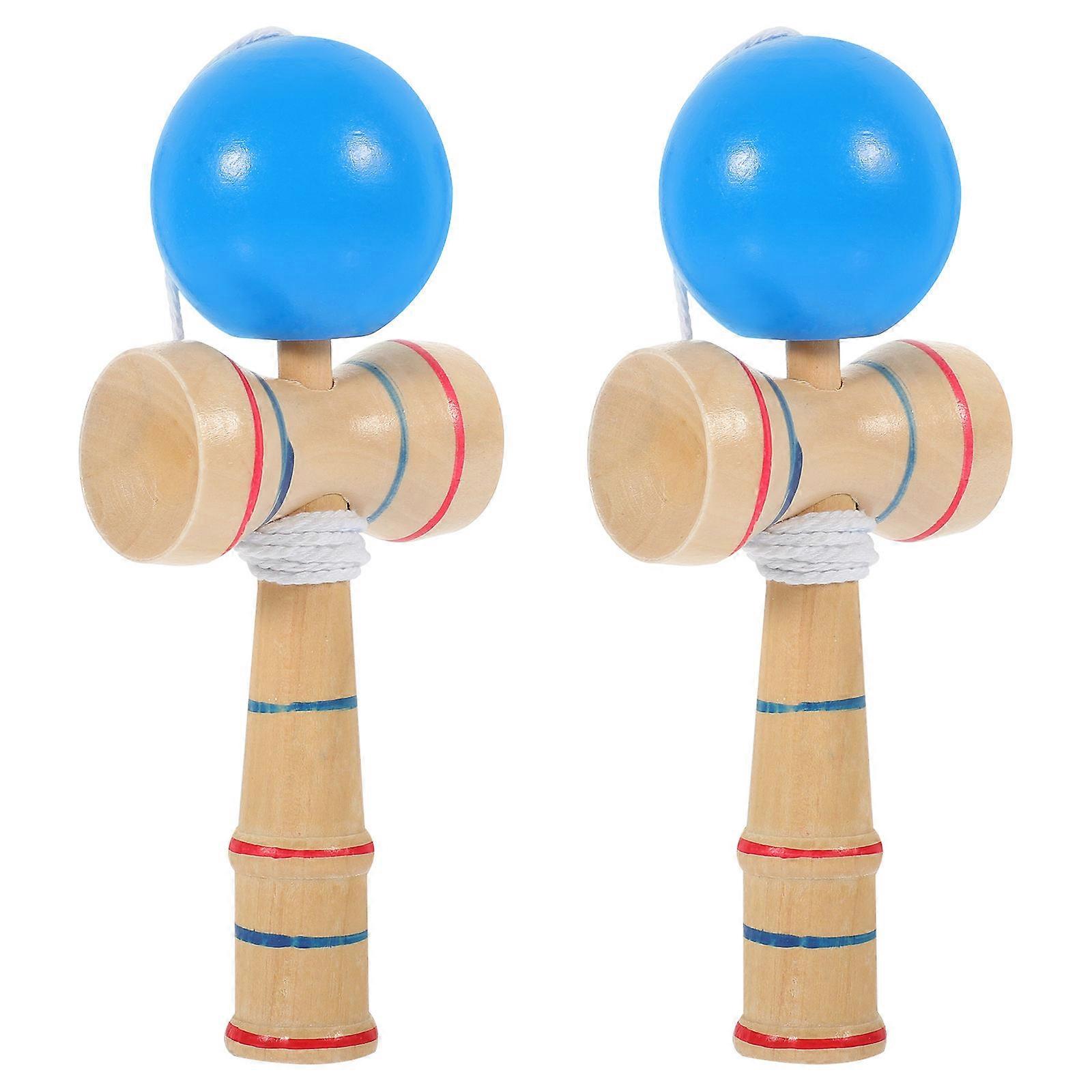 Wood Kendama Toy 2Pcs Casual Game Hand Eye Coordination Toys For Beginners And Advanced Users With Great Grip And Playability