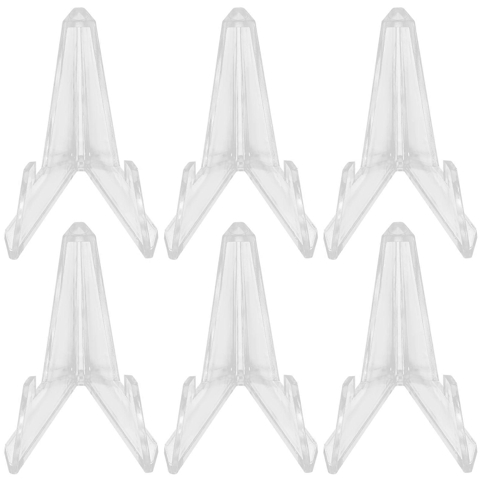 6pcs Small Coin Display Holder Stands Mini Easel Badges Artistic Work Rack