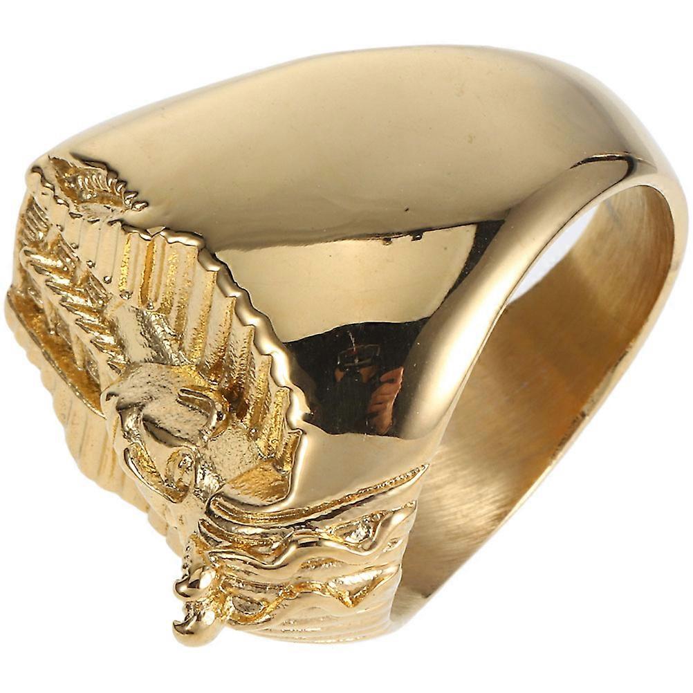 Egyptian Themed Stainless Steel Ring for Men – Decorative, Symbolic, Versatile Accessory for Daily and Special Occasions
