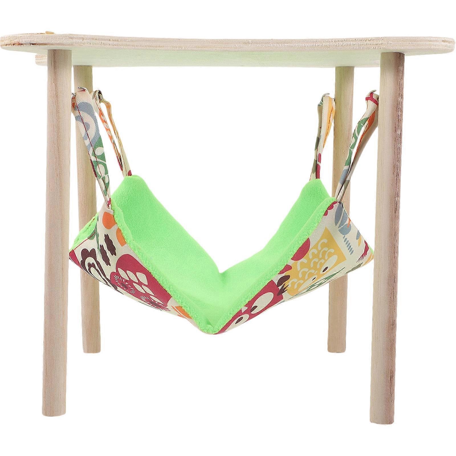 Comfortable Small Pet Bed Hammock for Hamster Guinea Pig Made of Safe Wood Assorted Color