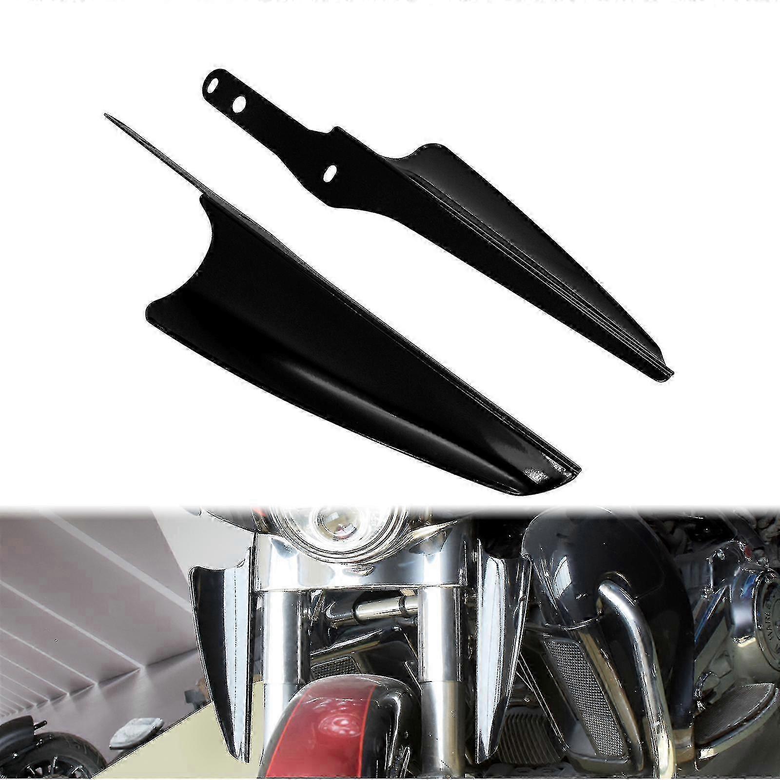 Chrome deflectors for Harley Street Glide, fork-mount design