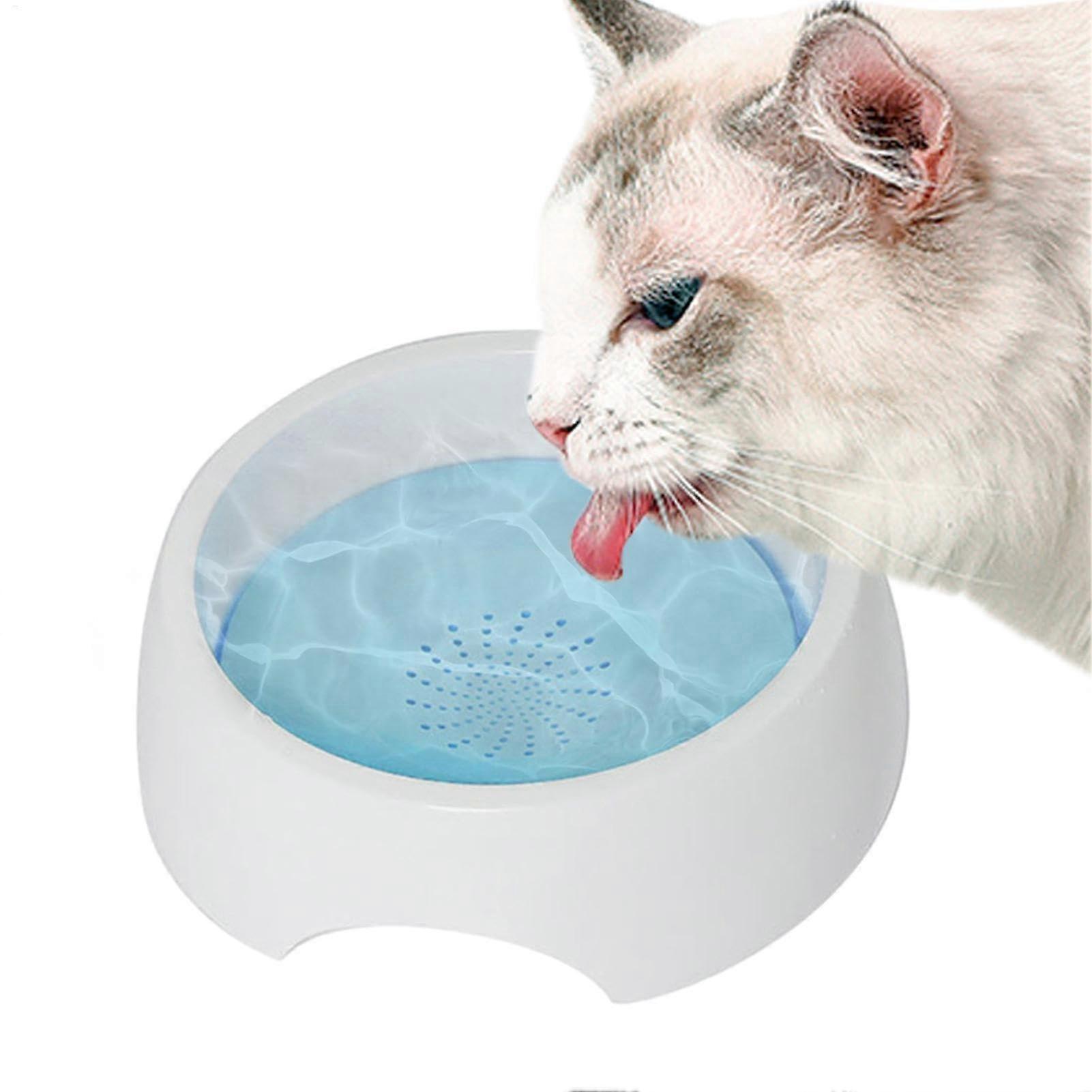Pet Floating Water Dispenser with Spill Proof Design, 1500ml Capacity Anti-Spill Dog Bowl for Slow Drinking, Light Blue