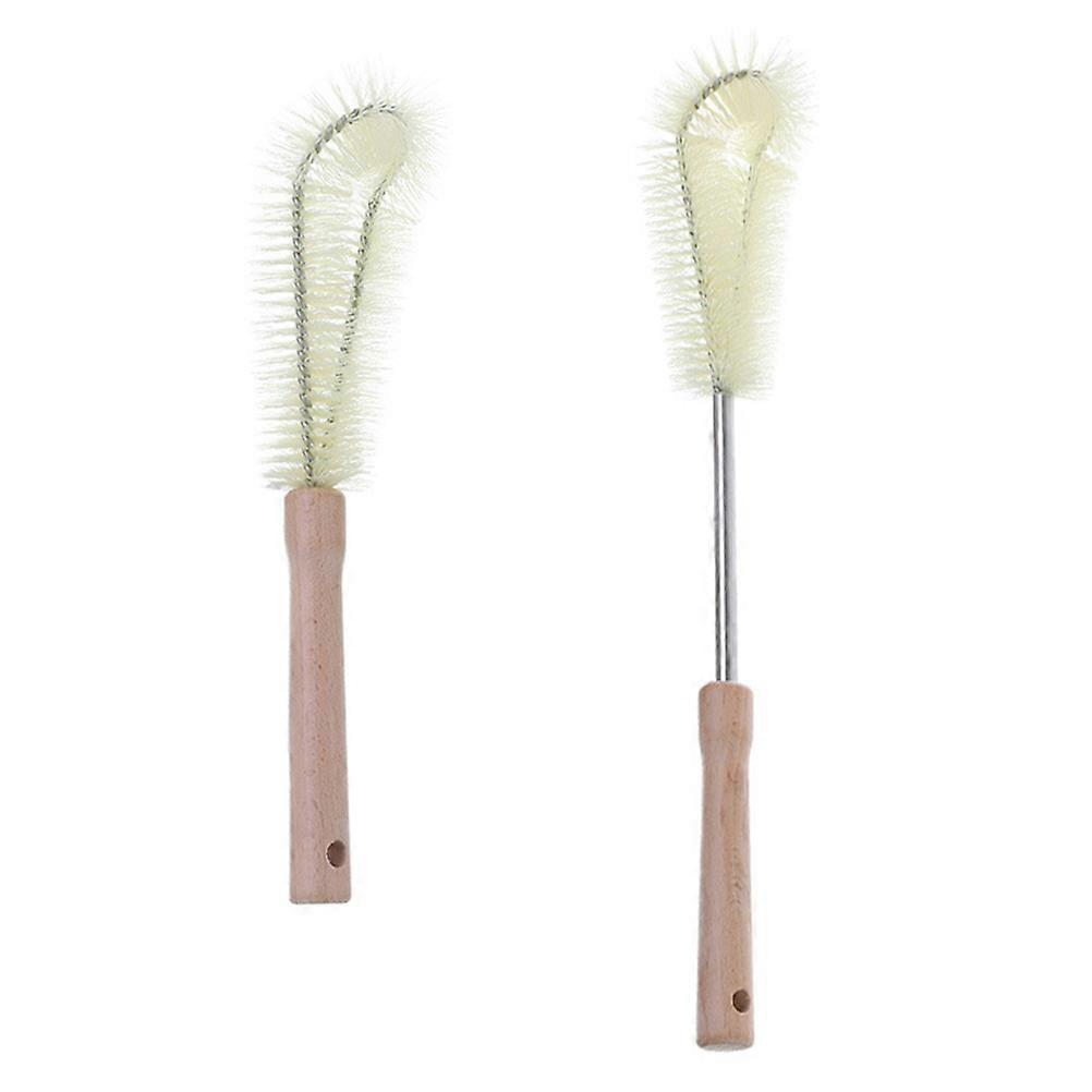 Stainless Steel Water Bottle Cleaning Brush Set with Wooden Handle for Easy Cleaning of Vases and Jars Assorted Color