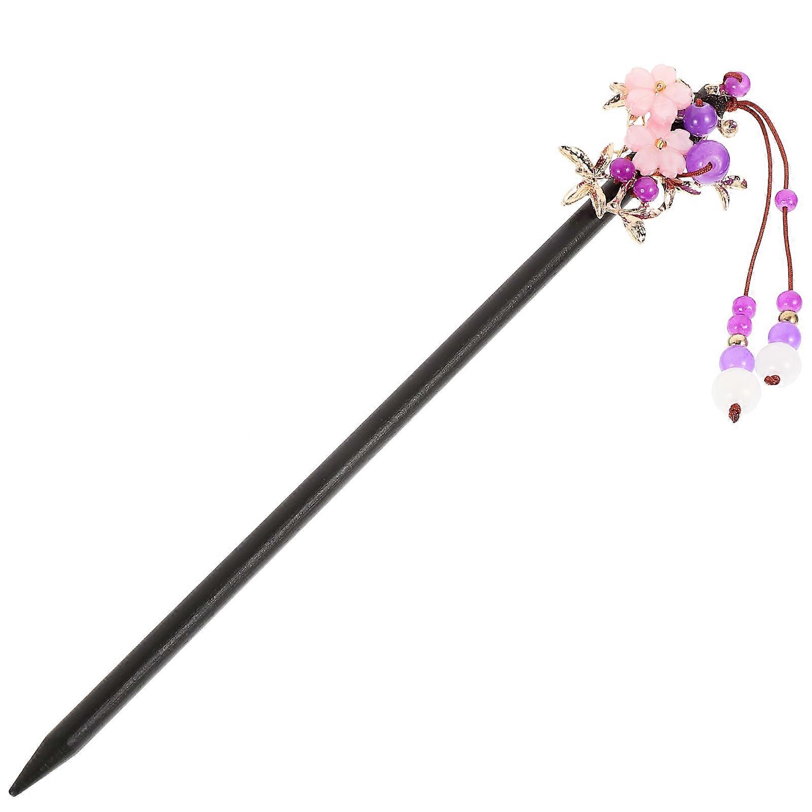 Retro Flower Hairpin for Women Assorted Color Plastic Headgear Lightweight Durable 1pc