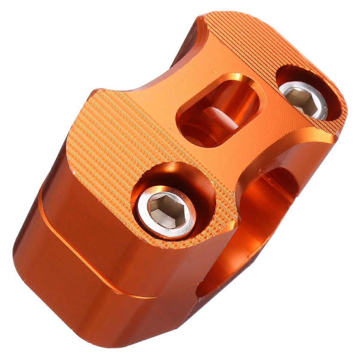 Motorcycle Handlebar Riser Clamp Extension Adapter Orange 5.75x5.05x3.5cm 1 Pair