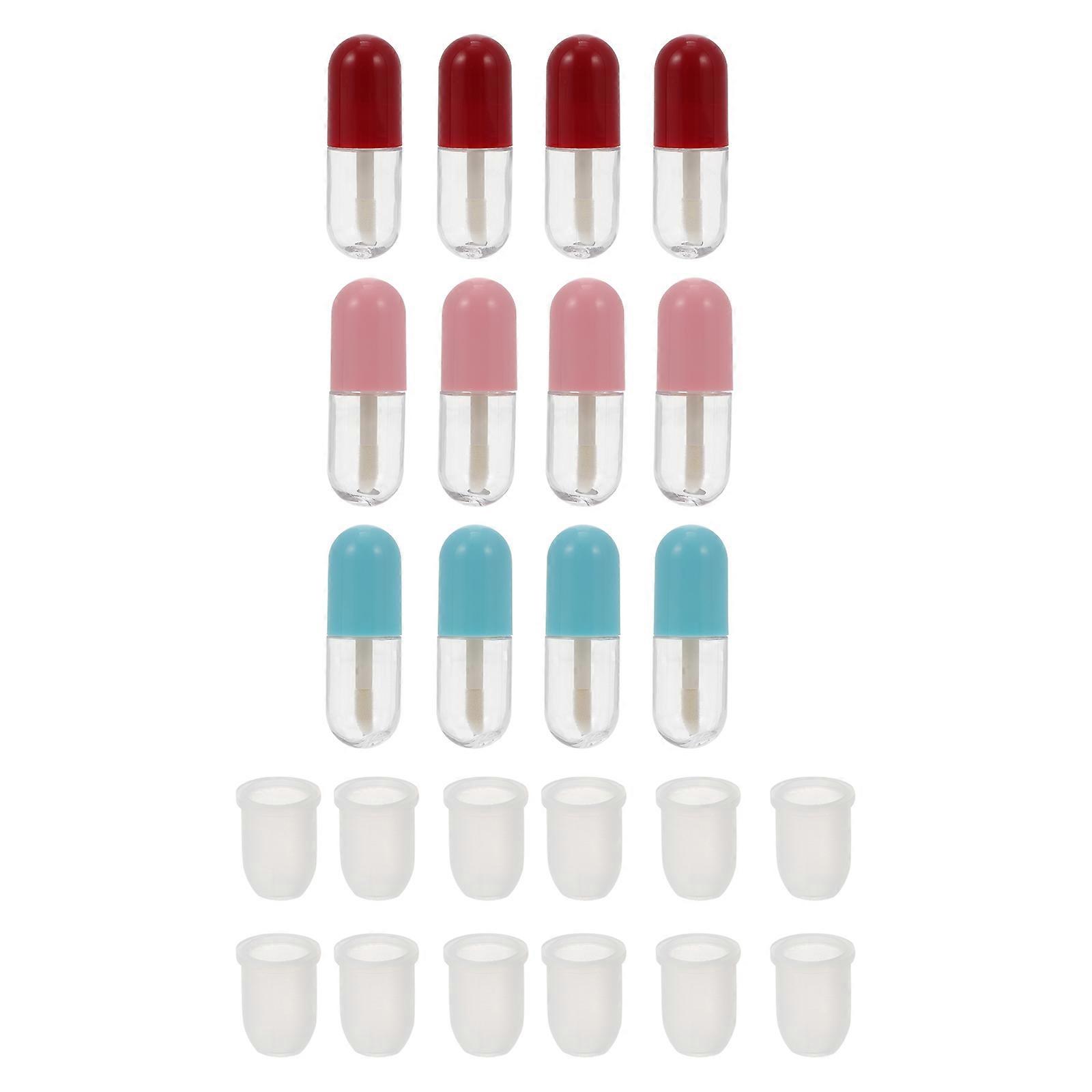 Portable Mini Shaped Lip Gloss Tubes for DIY Projects and Storage Use 12pcs Transparent Plastic