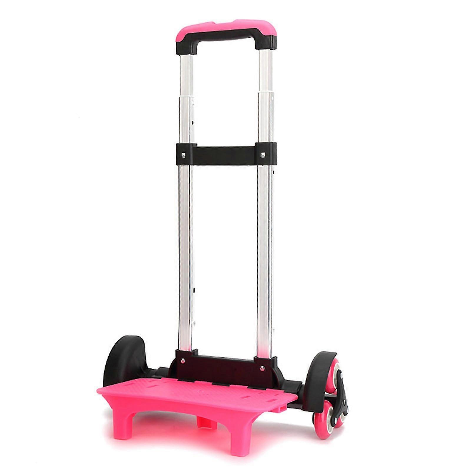 Rucksack Trolley Telescopic Handle Folding Cart For Luggage And School Backpacks, 6-Wheel Hand Cart