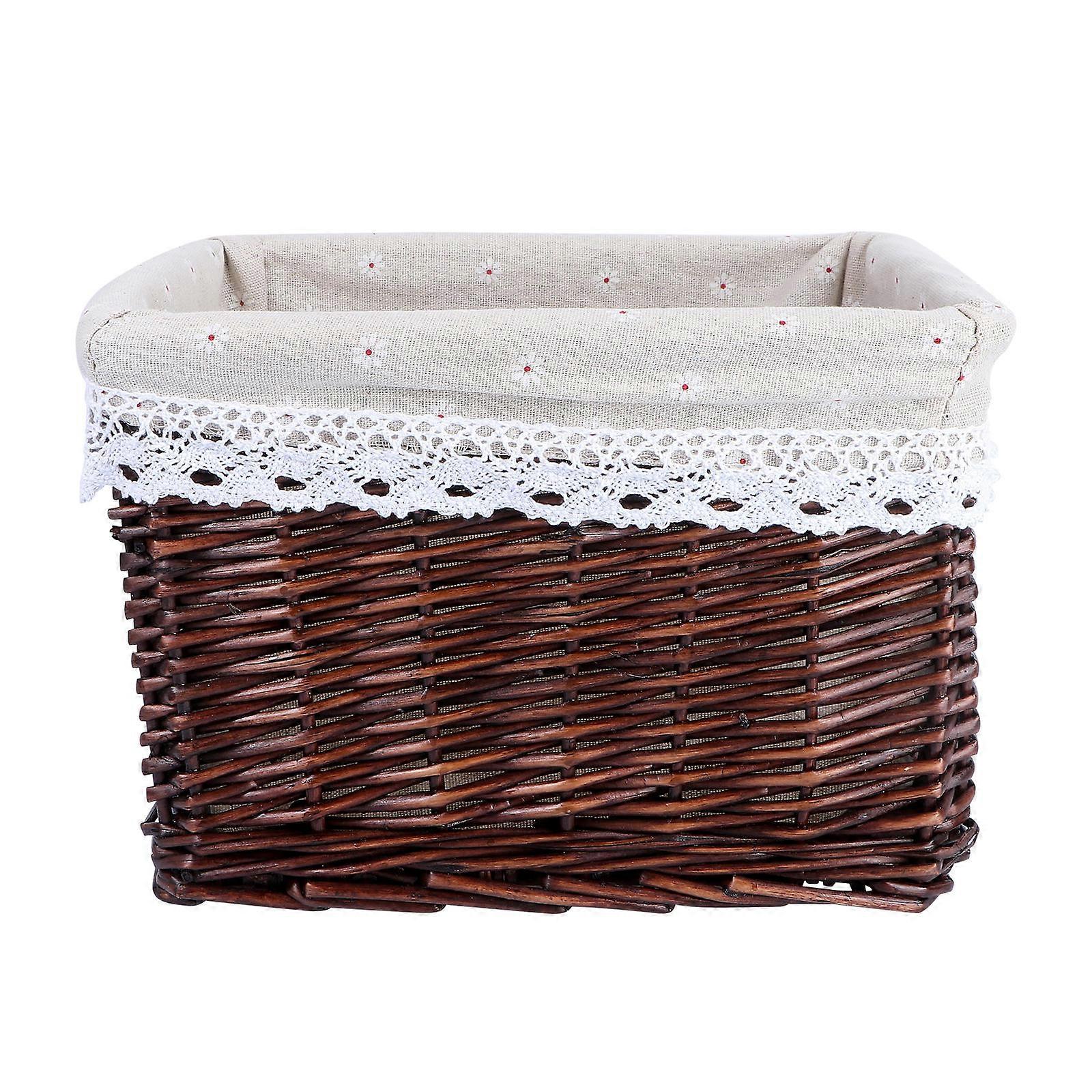 Worgeous Wicker Clothes Storage Baskets Square Basket 28*26cm Brown