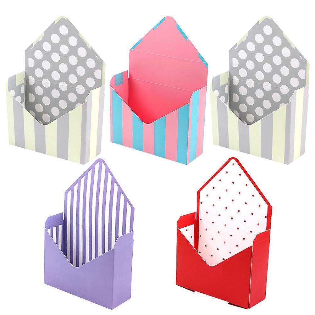 Envelope Flower Box Decorative Design Storage Box Red Dots 29.5x20x7cm Waterproof 1 Set 5 Pcs