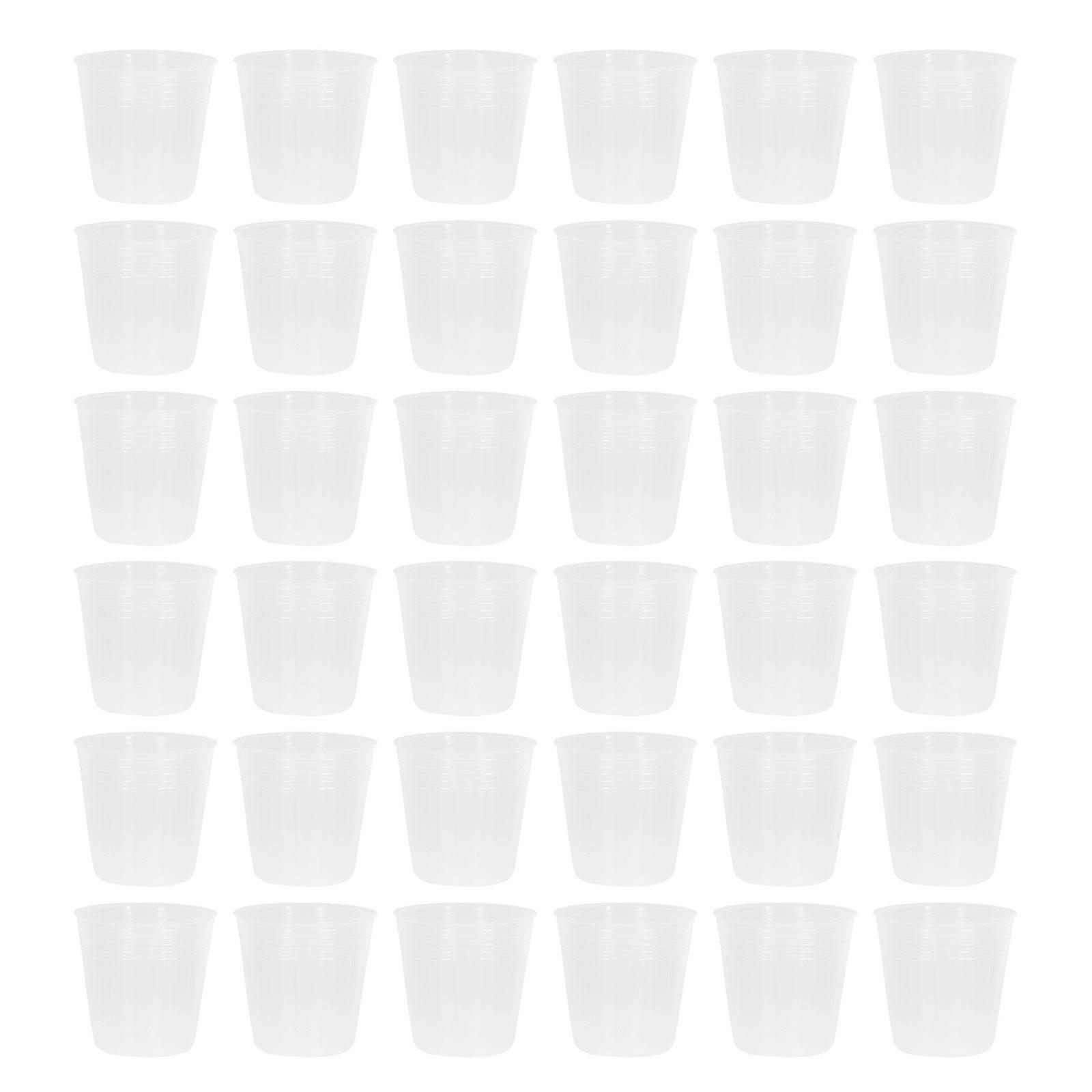 36Set Gardening Cups Perfect For Gardening Seedlings Transparent 3.9x3.9x3.9in Space Saving