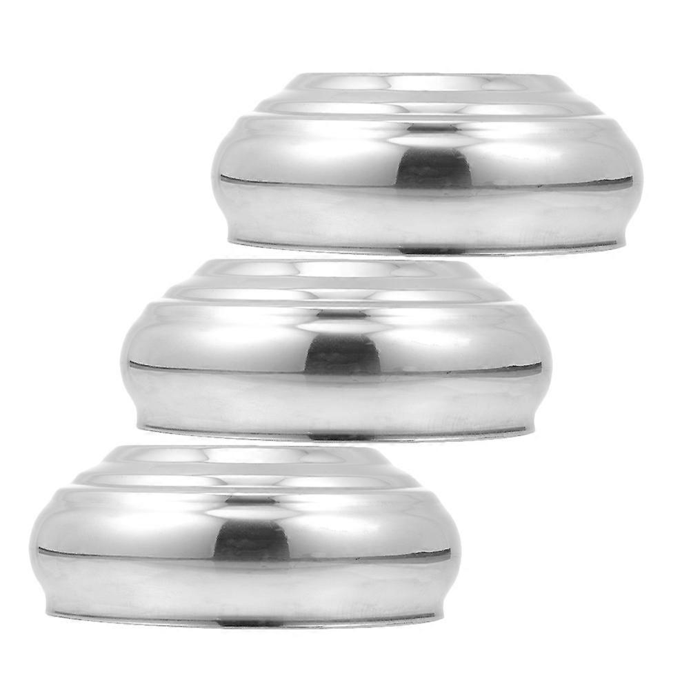 Durable Stainless Steel Garden Gazing Ball Stand Easy to Install MultiUse Holder for DIY Use Silver 3Pcs