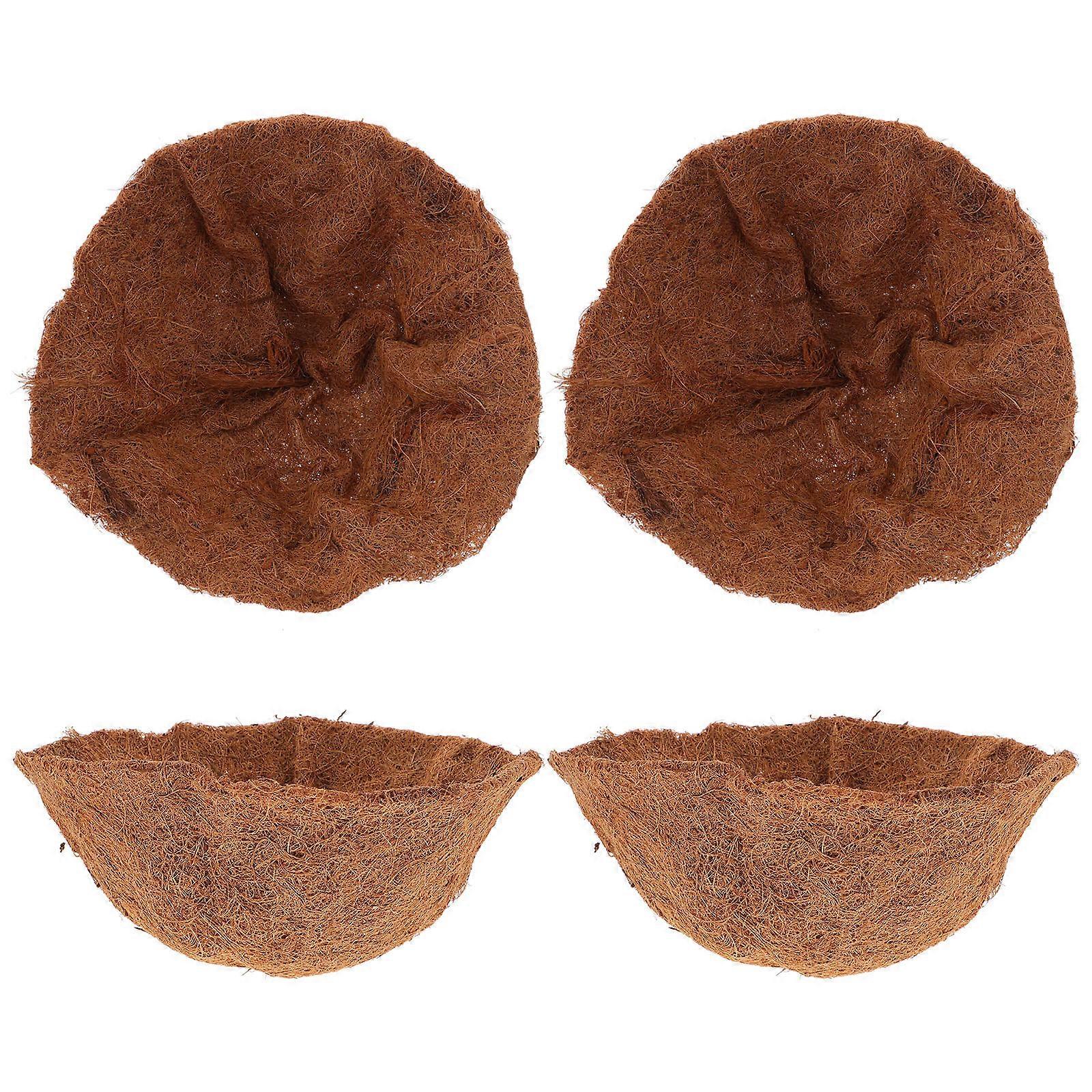 Replacement Fiber Liner for Hanging Basket DIY Foldable Style Garden 10.6×10.6×6.7in 4Set
