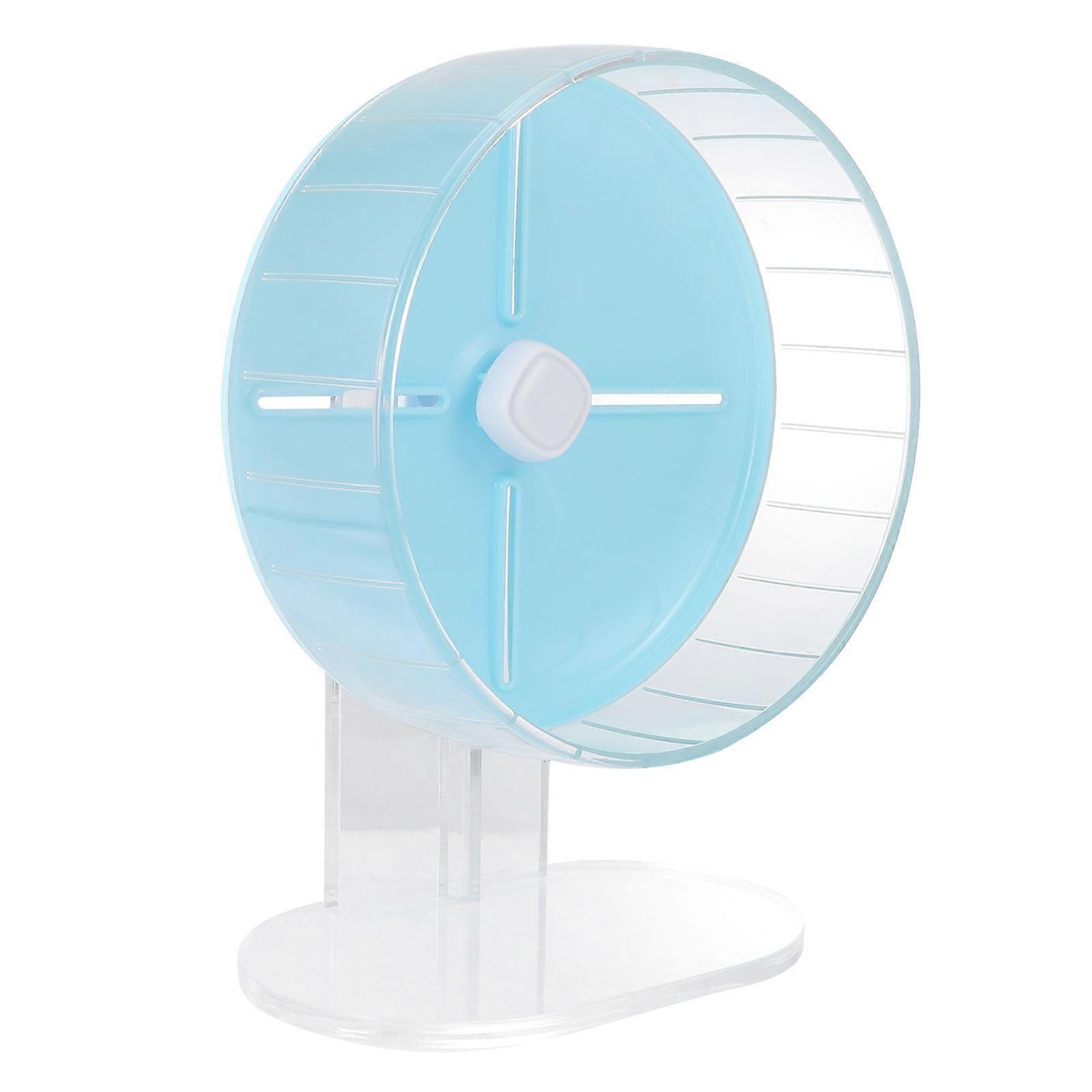 Durable Hamster Exercise Wheel With Triangular Base For Pet Exercise In Blue Color 20X12X21.5CM 1Pack