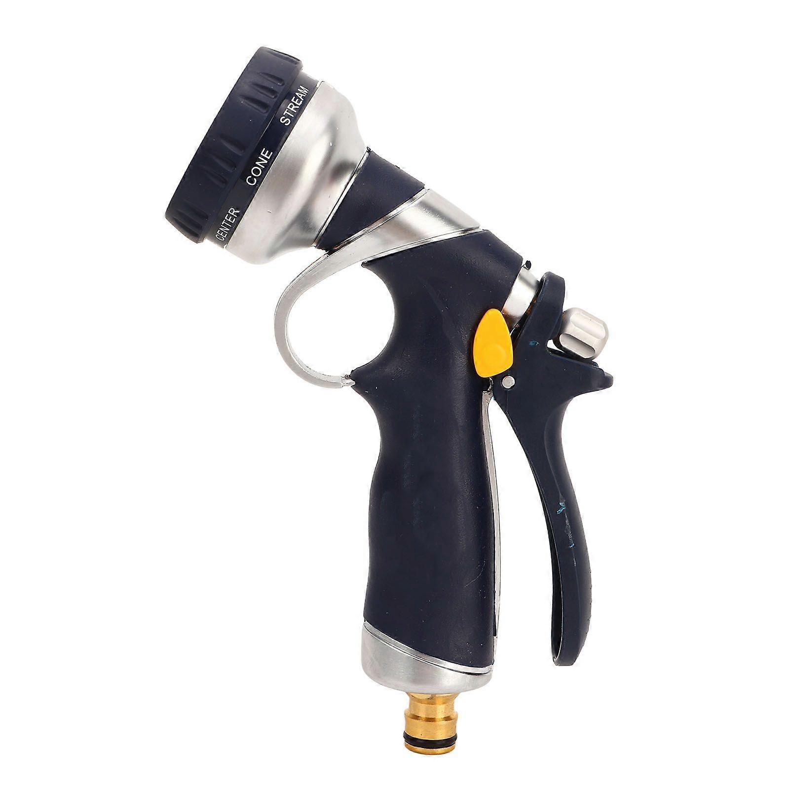 garden hose nozzle with 5 adjustable spray patterns and flow control