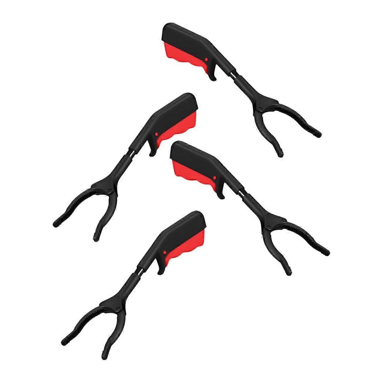 4 Stück Ergonomischer Müllgreifer mit Langem Arm für Senioren Leichter Abfallentsorger mit Rutschfester Handhabung