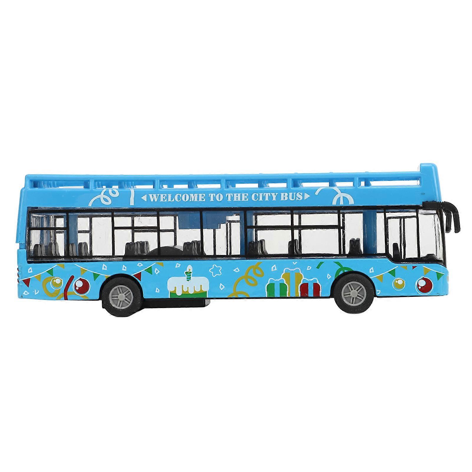 Bus Model Toy Alloy Pull Back Vehicle High Simulation City Bus Toy Model for Children Kids