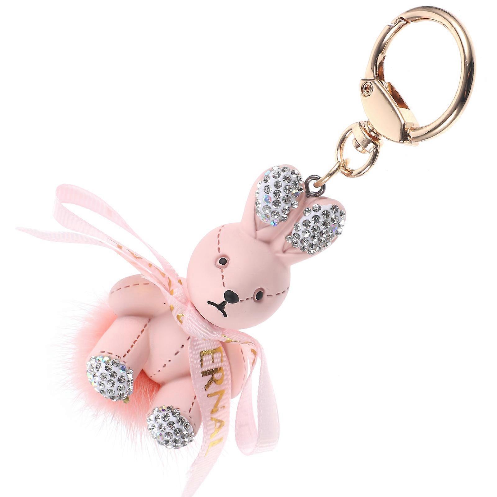 Cute Animal Keychain Charm For Family Members Holiday Gift Soft Plush 1Pack