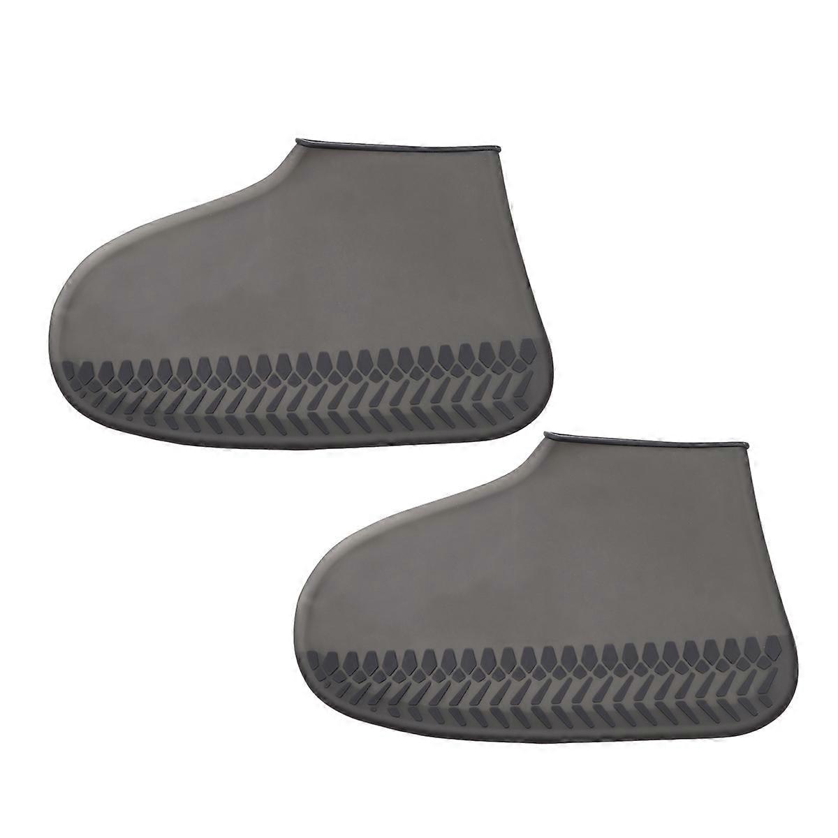 Waterproof Shoe Covers with Elastic Drawstring for Shoes Protection Black PVC Size XL