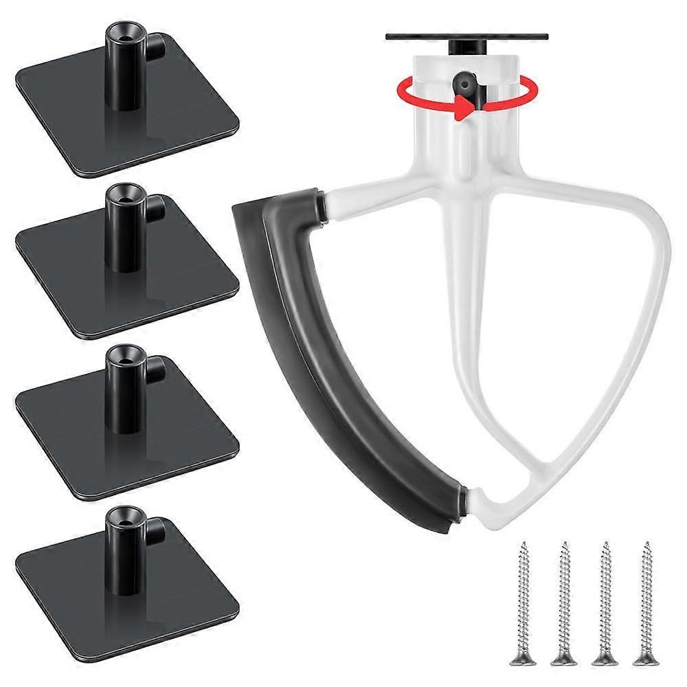 For KitchenAid Mixer Attachments Holders Storage Hook Accessory Organizer 4pcs Black