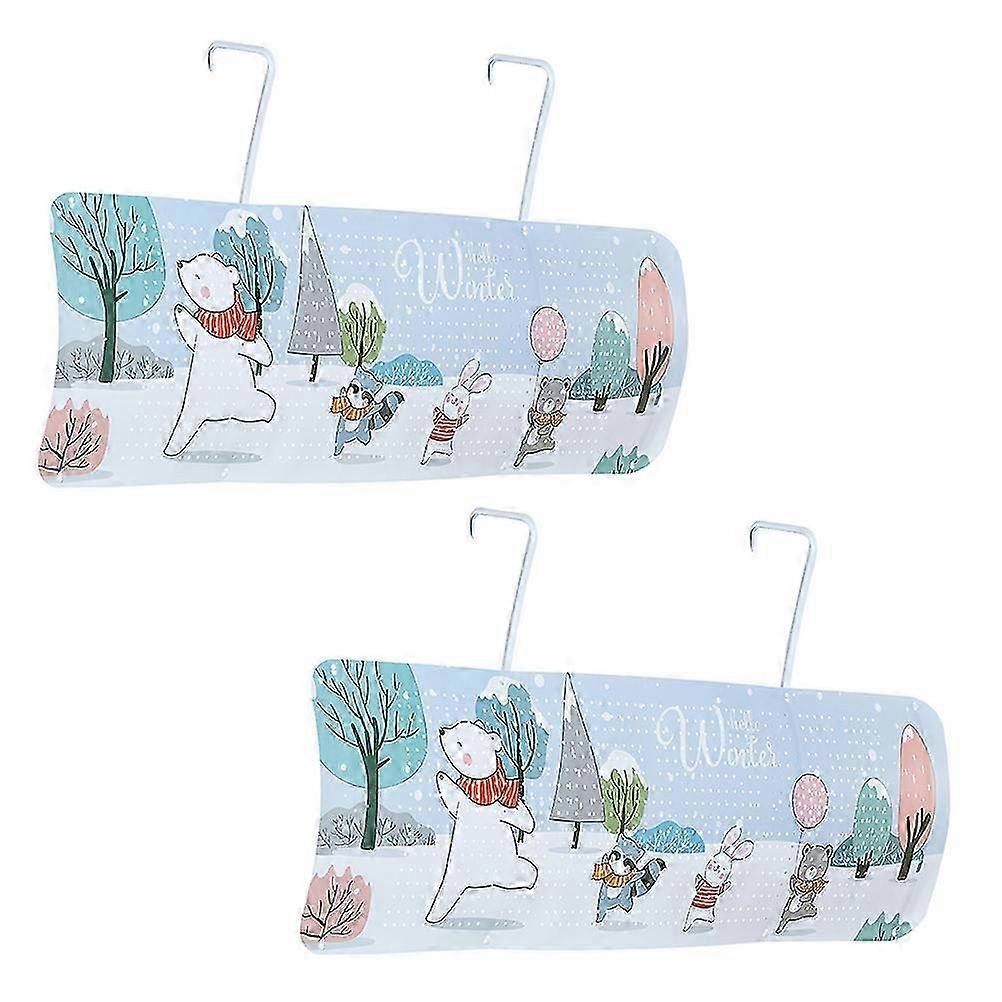 ZENGO Adjustable Air Conditioner Deflector Confinement Wind Direction Control White 90x27x3cm 2Pcs